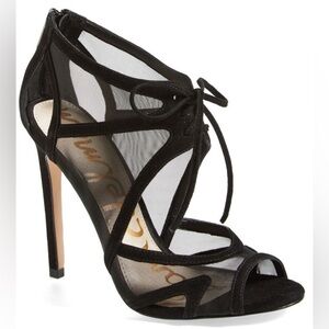 Sam Edelman Pompei Mesh Cage Lace-up Suede Sandals Size 7